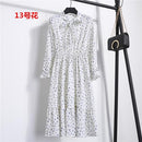 Beautiful !!!! 2018 456 Fashion Spring Summer New Women Long Sleeved Dress Retro Collar Casual Slim Dresses Floral Printing Chiffon