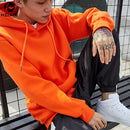 Fashion Color Hooides Men's Thick Clothes Winter Sweatshirts Men Hip Hop Streetwear Solid Fleece Hoody Man Clothing USA SIZE