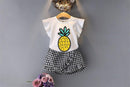 Girls Clothing Set 2018 New Summer O-Neck Sleeveless Toddler Girl Tops + Pants Girls Suit Kids Clothes Children Clothing Sets