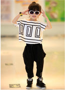High Quality Baby Toddler Girls Clothing Set Little Big Kids Girl Clothes Set Summer T Shirt + Pants Set 2pcs Suit
