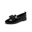 IF FEEL 2018 Women Shoes  Smooth Leather  Pointed Toe Oxford Shoes for Women spring autumn  butterfly-knot Casual Flats Slip on