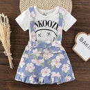 Kids Clothes Girls Dress 2017 Girls Clothing Sets 2pcs Toddler Girls Dresses Children Clothing Floral Summer Dress Z08
