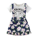 Kids Clothes Girls Dress 2017 Girls Clothing Sets 2pcs Toddler Girls Dresses Children Clothing Floral Summer Dress Z08