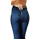 Black Jeans Woman 2018 New Sexy Back Zipper Denim Pants Skinny Pencil Pants Stretch Trousers Jeans Dropshipping